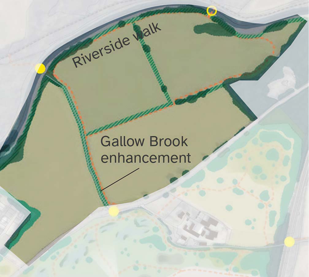 Landscape plan for Gallow Fields